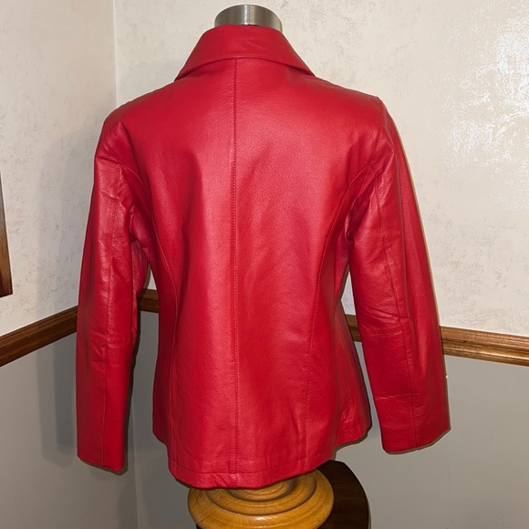 Beautiful Red leather Jacket - Picture 3 of 6